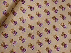 Algodón estampado de flores | Malva y Mostaza