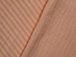 Muselina reversible de rayas | Rosado y Vainilla