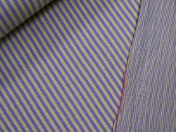 Muselina reversible de rayas | Azul Báltico y Limón