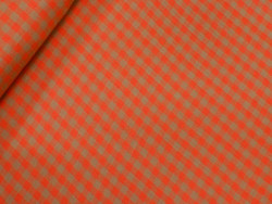 Muselina vichy camel/naranja | Algodón 140 cm