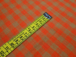 Muselina vichy camel/naranja | Algodón 140 cm