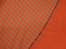 Muselina vichy camel/naranja | Algodón 140 cm