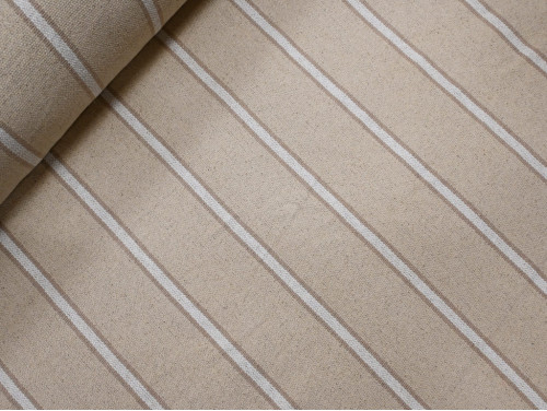 Loneta rústica rayas blancas 100% algodón| 600 Gr/m2