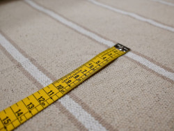 Loneta rústica rayas blancas 100% algodón| 600 Gr/m2