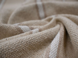 Loneta rústica rayas blancas 100% algodón| 600 Gr/m2