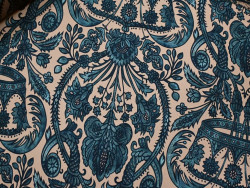 Satén Estampado Floral Teal | 150cm