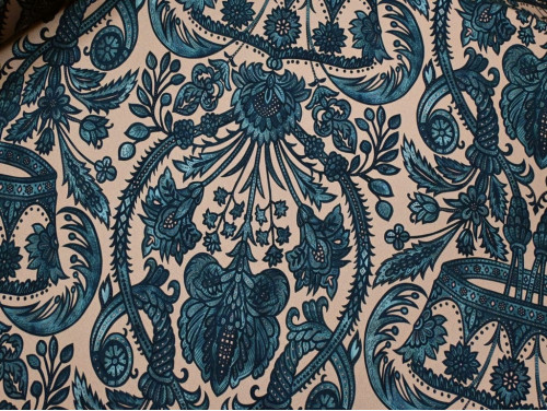 Satén Estampado Floral Teal | 150cm