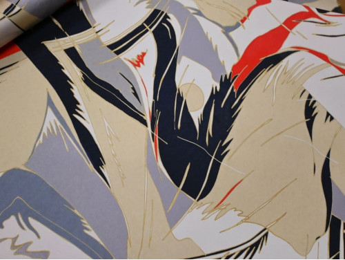 Satén fino estampado abstracto 150 cm – 133 g/m²