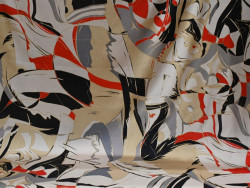 Satén fino estampado abstracto 150 cm – 133 g/m²