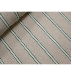 Loneta rústica rayas verdes 100% algodón| 600 Gr/m2