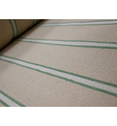Loneta rústica rayas verdes 100% algodón| 600 Gr/m2