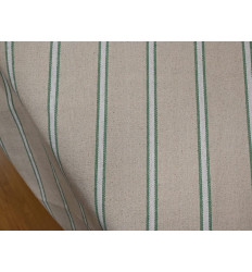 Loneta rústica rayas verdes 100% algodón| 600 Gr/m2