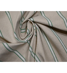 Loneta rústica rayas verdes 100% algodón| 600 Gr/m2