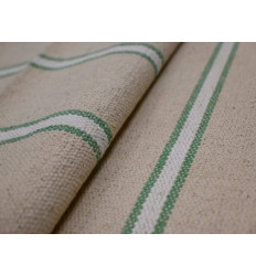 Loneta rústica rayas verdes 100% algodón| 600 Gr/m2