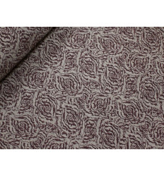 Jacquard Floral Marrón | Telas Elegantes