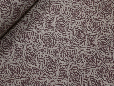 Jacquard Floral Marrón | Telas Elegantes