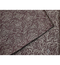 Jacquard Floral Marrón | Telas Elegantes