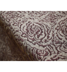 Jacquard Floral Marrón | Telas Elegantes