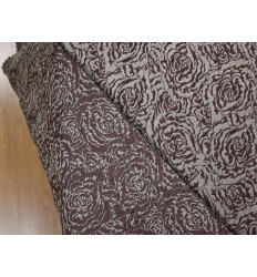 Jacquard Floral Marrón | Telas Elegantes