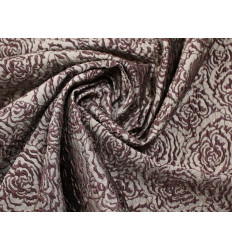 Jacquard Floral Marrón | Telas Elegantes