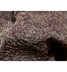 Jacquard Floral Marrón | Telas Elegantes