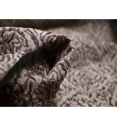 Jacquard Floral Marrón | Telas Elegantes