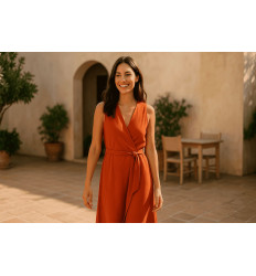 Doble Crepe Terracota Caldera – 140 cm · 378 g