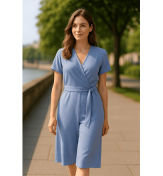 Doble Crepe Azul – 140 cm · 378 g