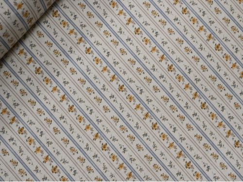 Tela de Algodón con Estructura | Flores Vintage