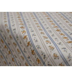 Tela de Algodón con Estructura | Flores Vintage