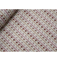 Tela de Algodón con Estructura | Rojo y Rosa