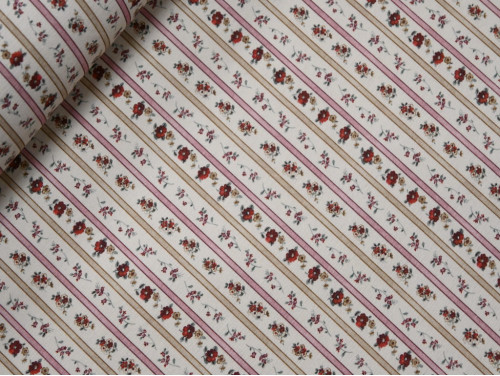 Tela de Algodón con Estructura | Rojo y Rosa