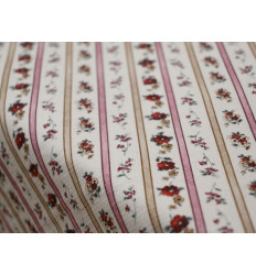 Tela de Algodón con Estructura | Rojo y Rosa