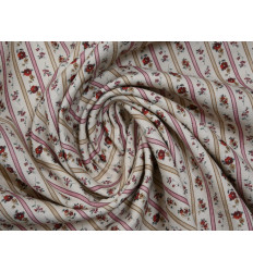 Tela de Algodón con Estructura | Rojo y Rosa