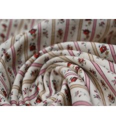 Tela de Algodón con Estructura | Rojo y Rosa