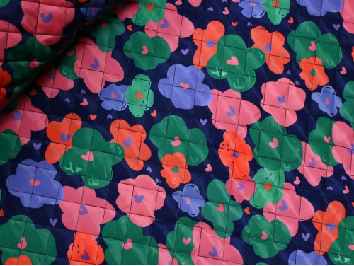 Acolchado Estampado de Flores