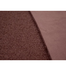 Tela Bouclé Sherpa con Reverso Micropolar | Malva