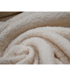 Tela Bouclé Sherpa con Reverso Micropolar | Natural