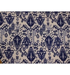 Crepé estampado marino crudo | Tela fluida y cómoda