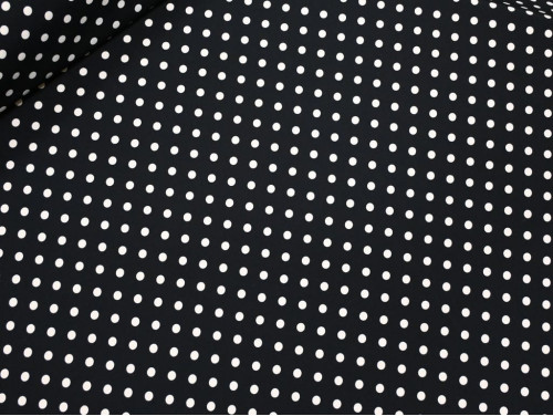 Crepé Lunares Blanco y Negro
