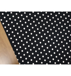 Crepé Lunares Blanco y Negro