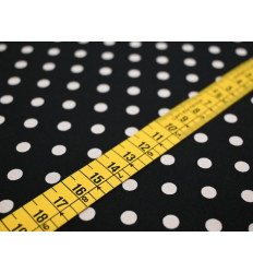 Crepé Lunares Blanco y Negro