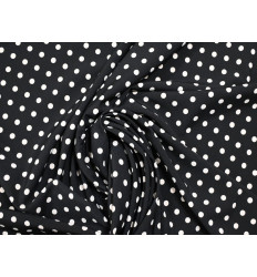 Crepé Lunares Blanco y Negro