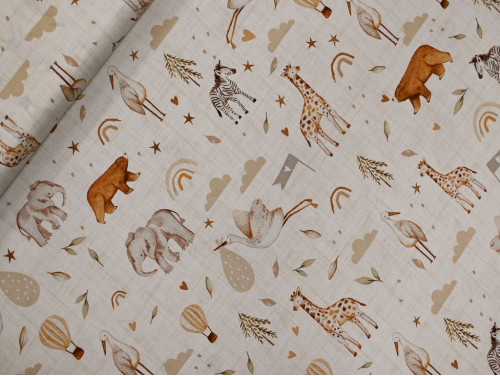 Popelín Estampado Infantil de Animales | 100% Algodón