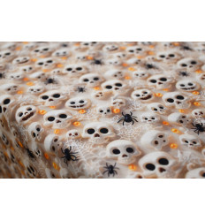 Tela Halloween popelín calaveras | 100% Algodón