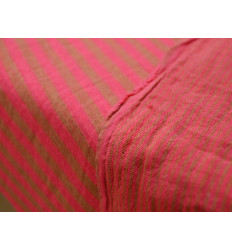 Muselina reversible de rayas | Coral y Tostado