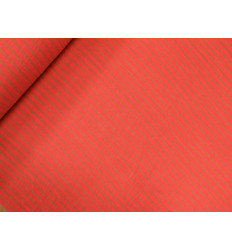 Muselina reversible de rayas | Coral y Tostado