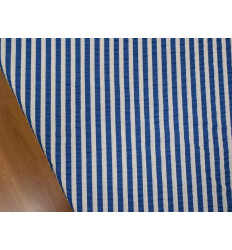 Seersucker Rayas | Blanco y Azul