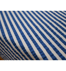 Seersucker Rayas | Blanco y Azul