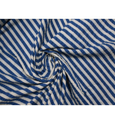 Seersucker Rayas | Blanco y Azul